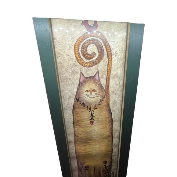 Whimsical Cat Art Eileen Smithson Framed Vintage 22 X 7...